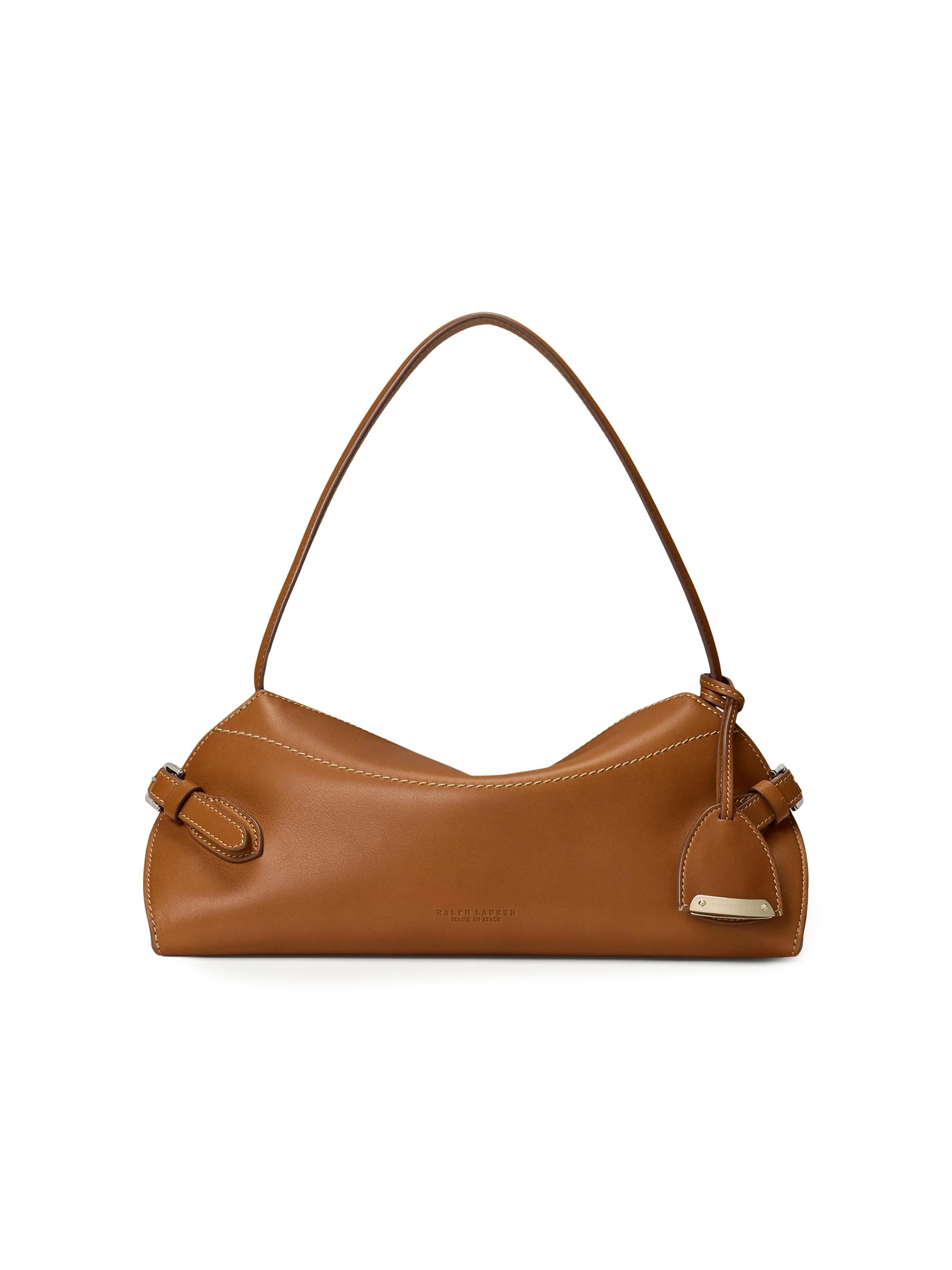 Women's Leather Shoulder Bag - Gold - 1