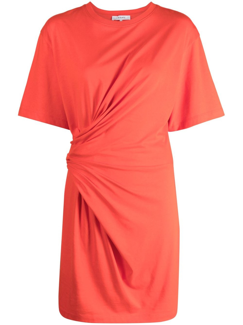 short-sleeve ruched-detail minidress 1