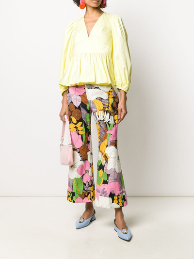 La DoubleJ Hendrix floral-print trousers outlook