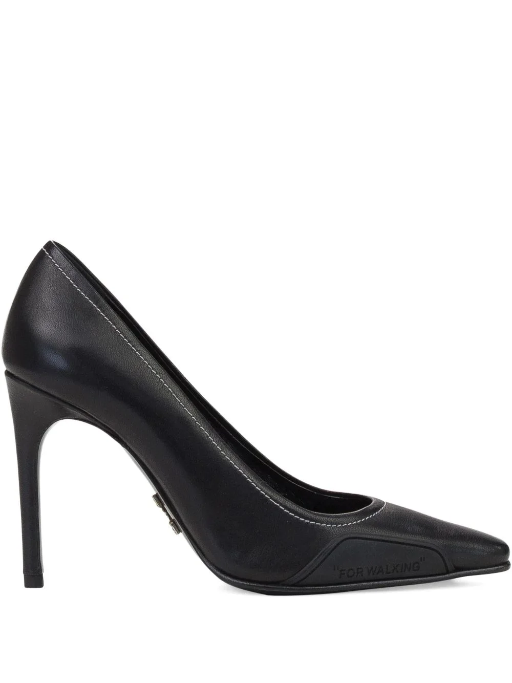 leather heeled pumps - 1