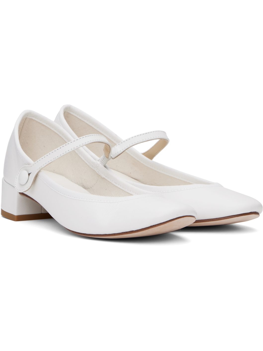 White Rose Mary Jane Heels - 4