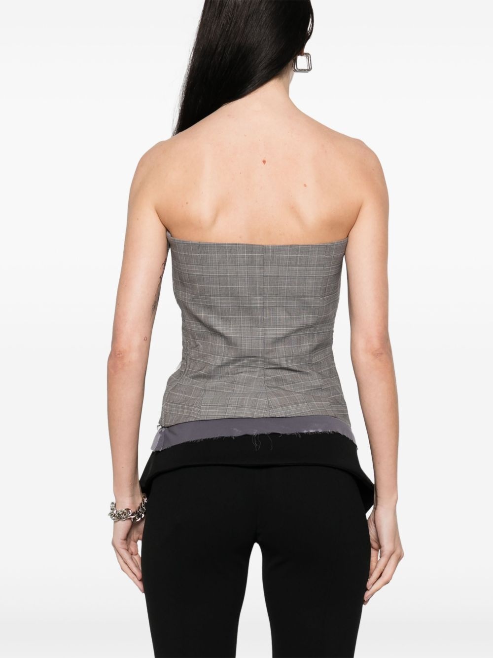 plaid-check corset - 4