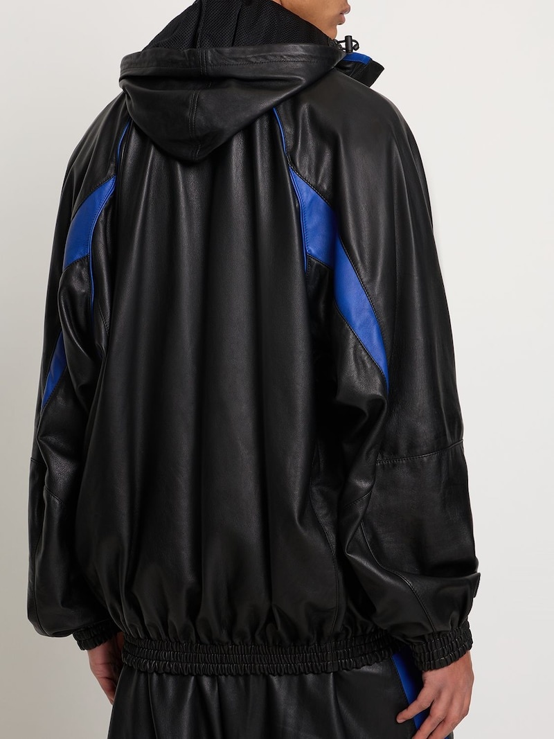 Leather track jacket - 3