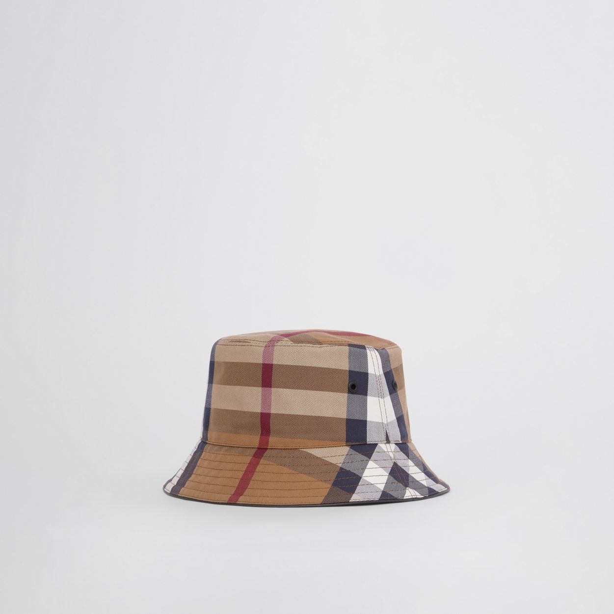 Check Cotton Canvas Bucket Hat - 5