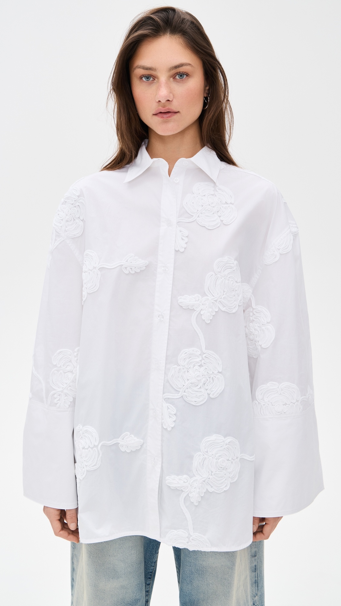 Flower Oversized Shirt - 6