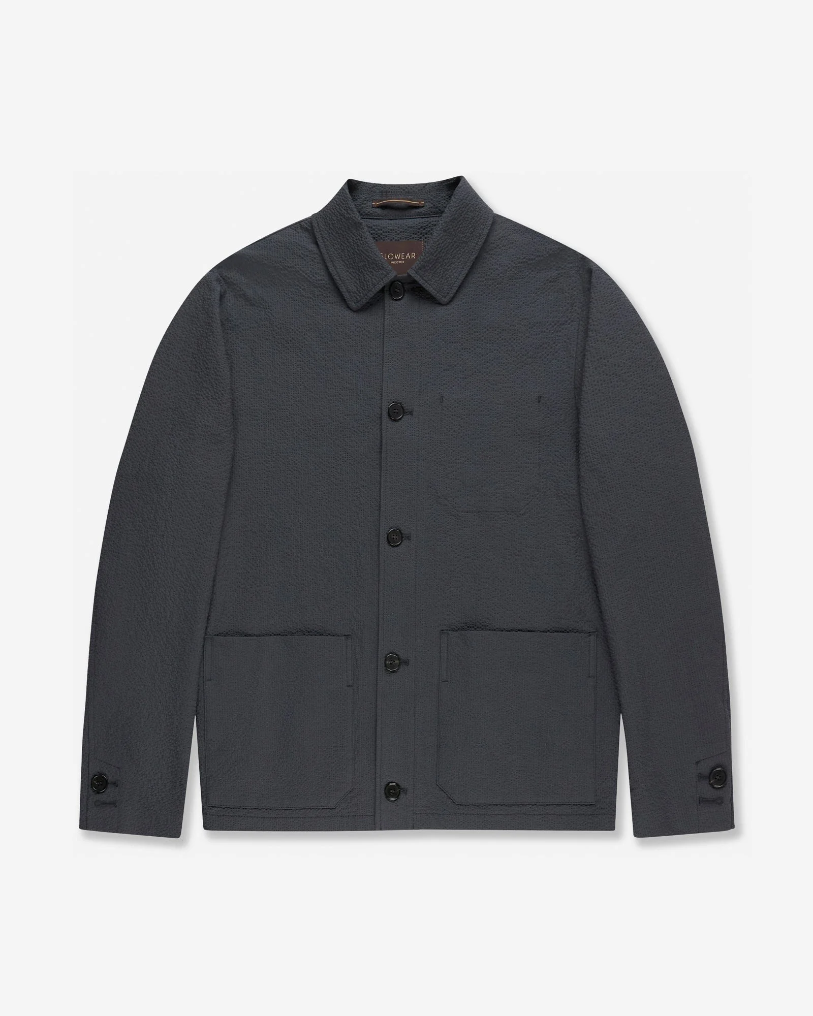 Stretch cotton and silk seersucker blouson jacket - 1