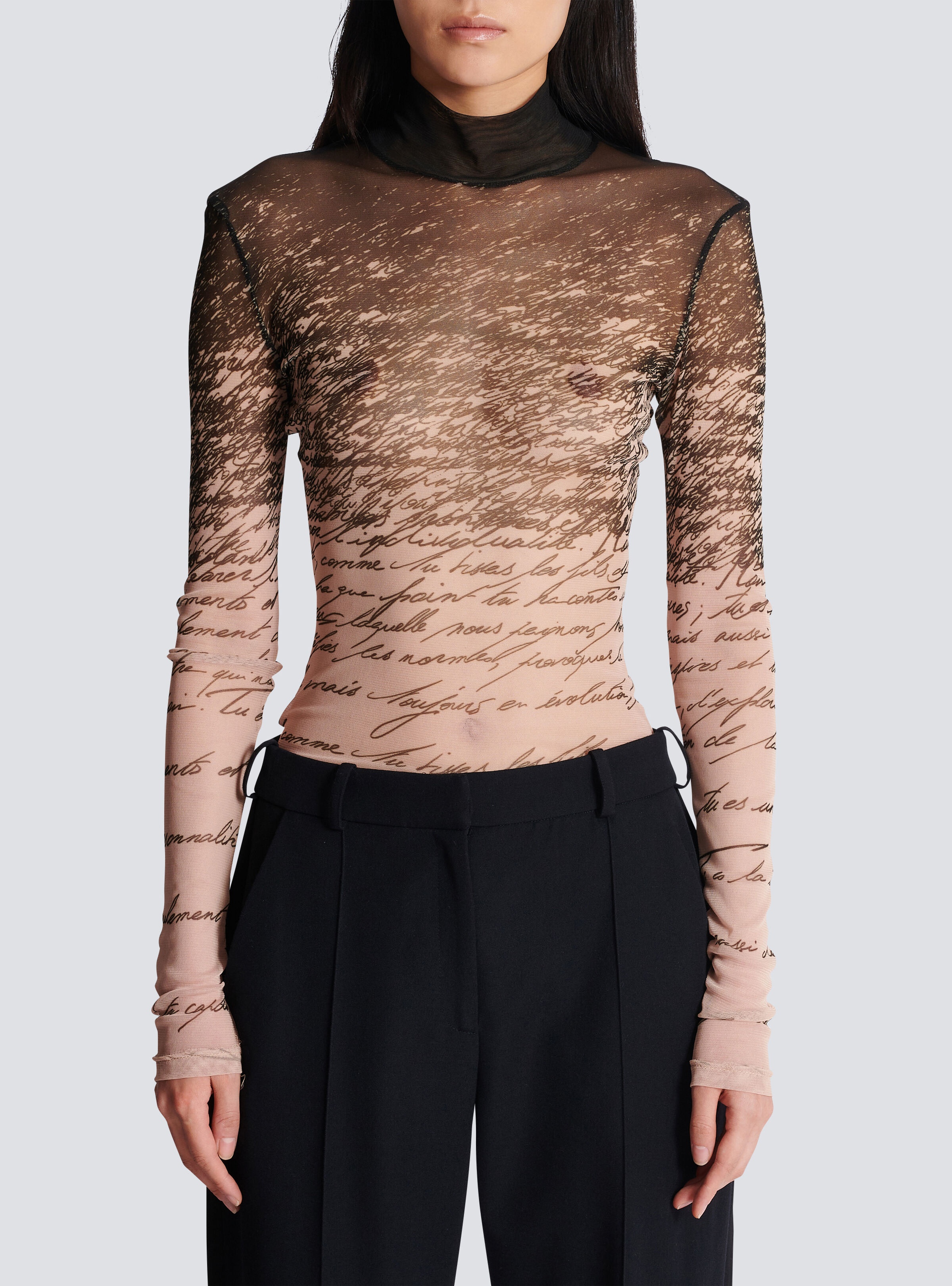 Long-sleeved top with "Love Letter" print - 5