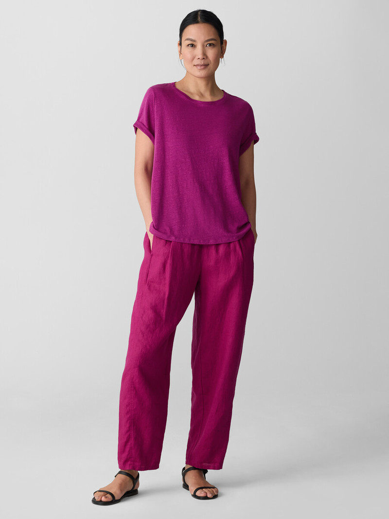 Organic Linen Jersey Crew Neck Tee 3