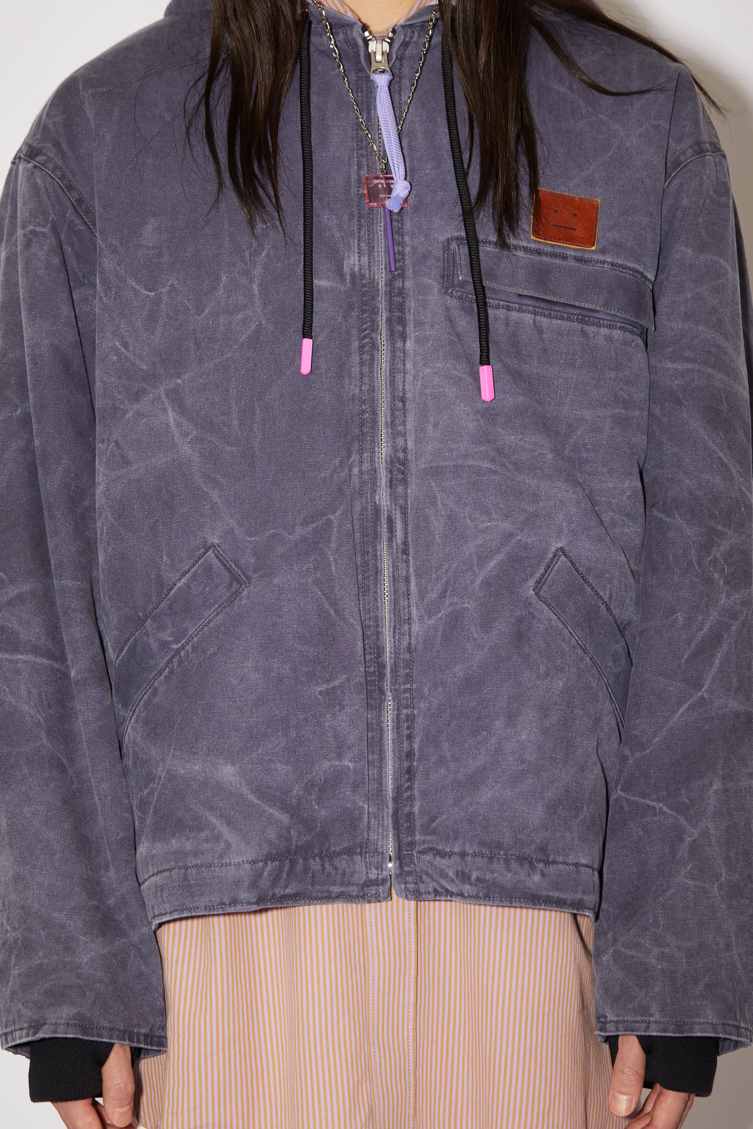Hooded zipper jacker - Indigo blue - 6