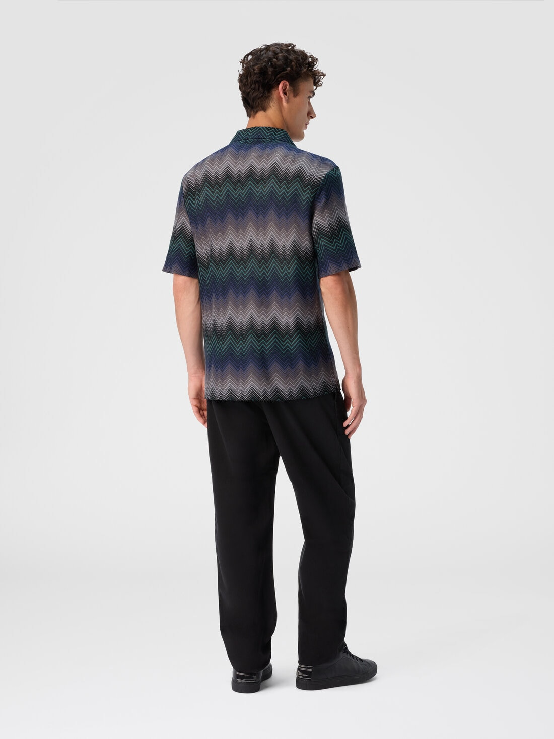 Bowling Shirt with Irregular Zigzag - 3