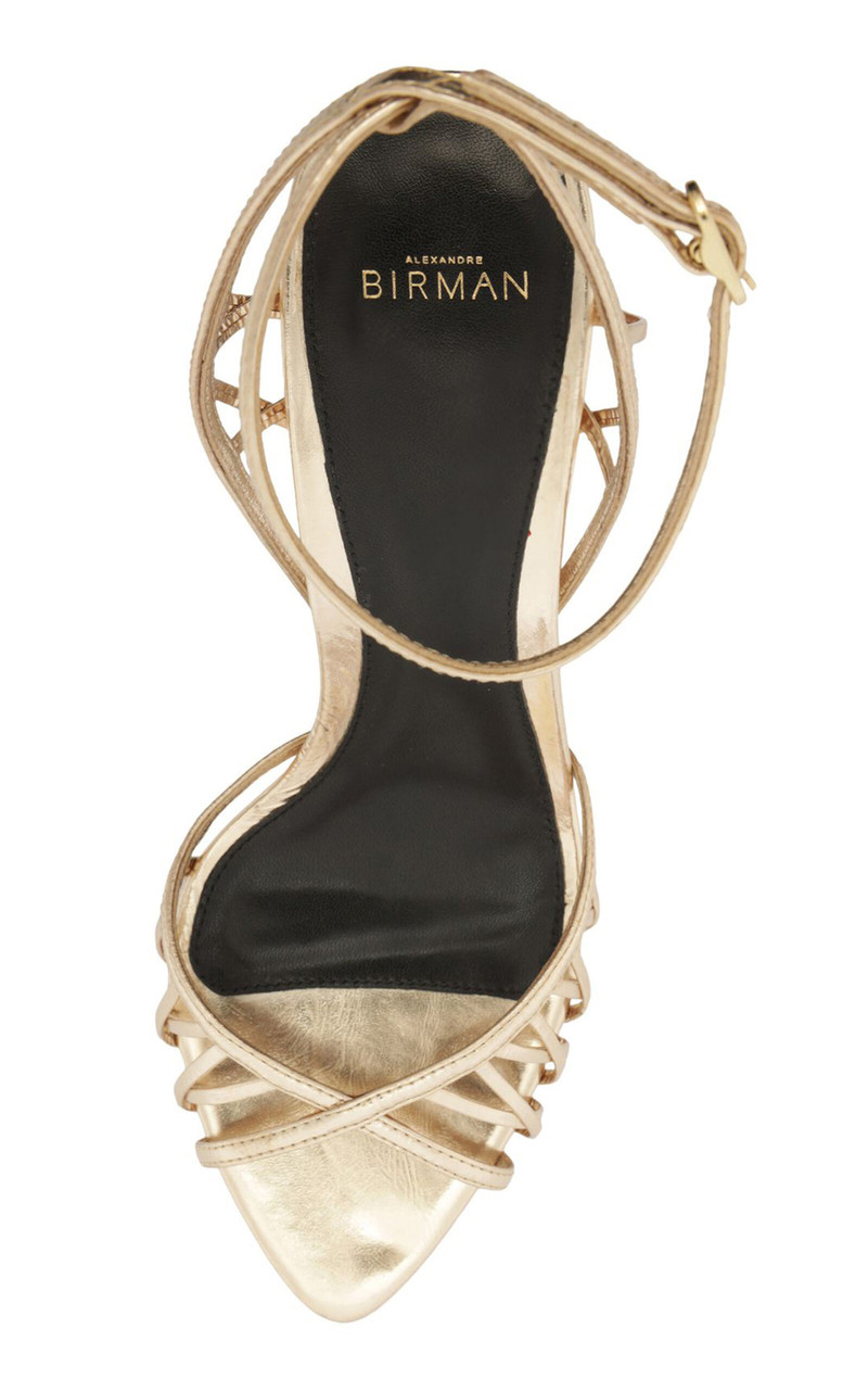 ALEXANDRE BIRMAN Solene Leather Sandals gold outlook