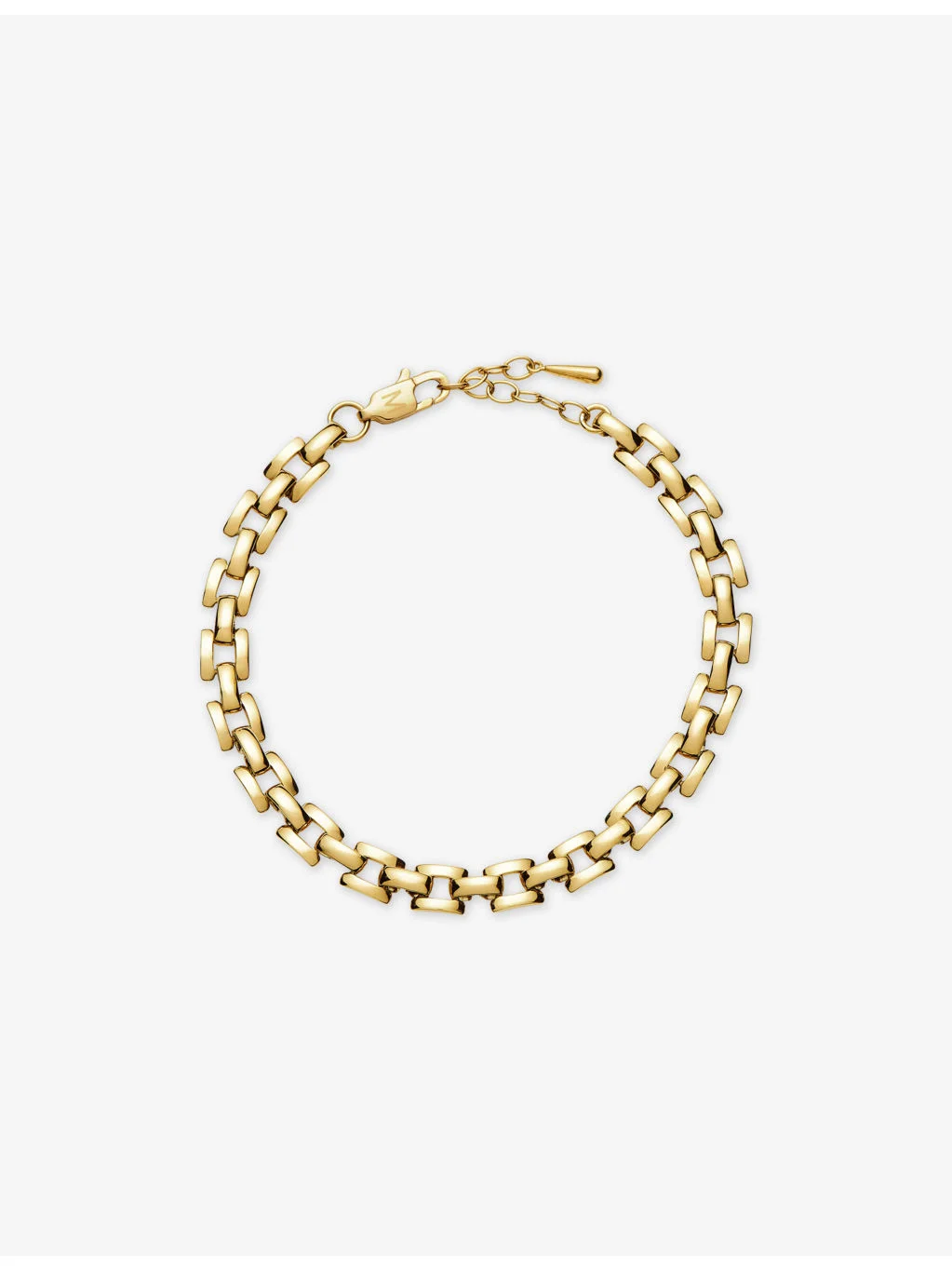 Timepiece Link 18ct Yellow Gold PVD Plated Stainless-Steel Chain Bracelet - 1