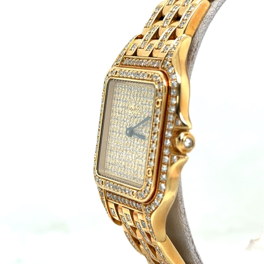 Pre-owned Cartier Panthere Quartz Diamond Ladies Watch WF3072B9PVE - 4