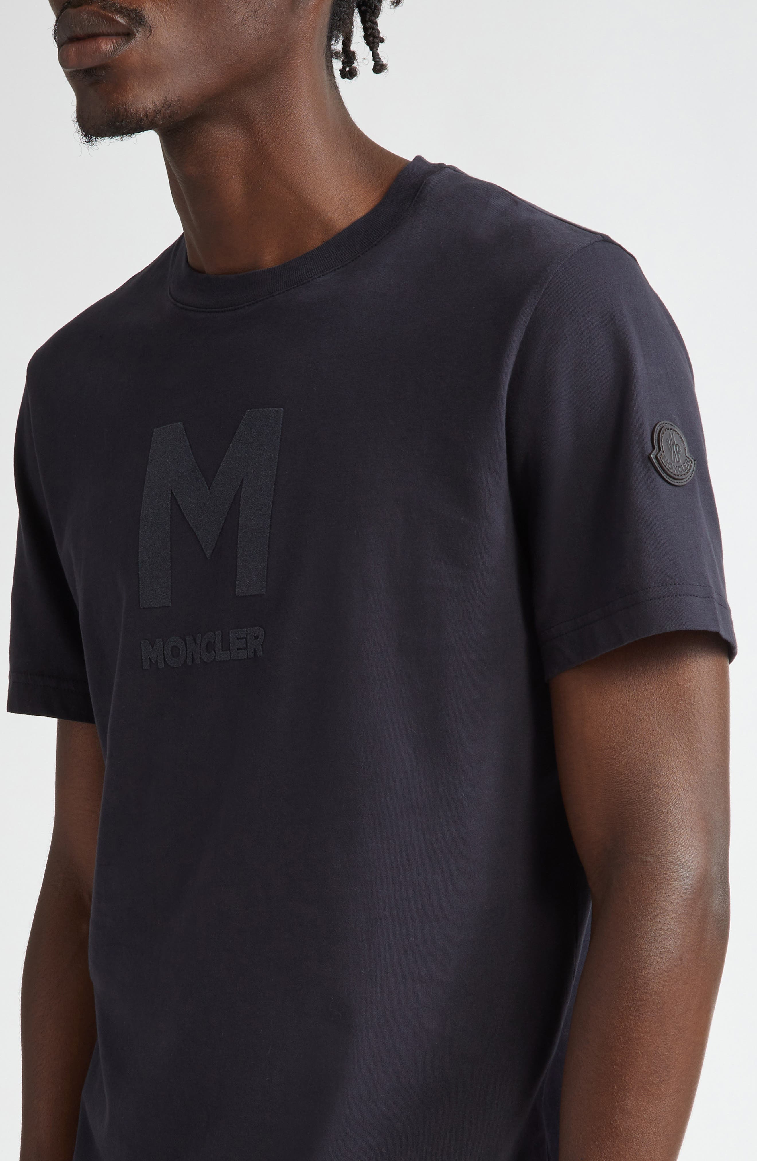 Moncler Logo T-Shirt in Navy Blue at Nordstrom - 4