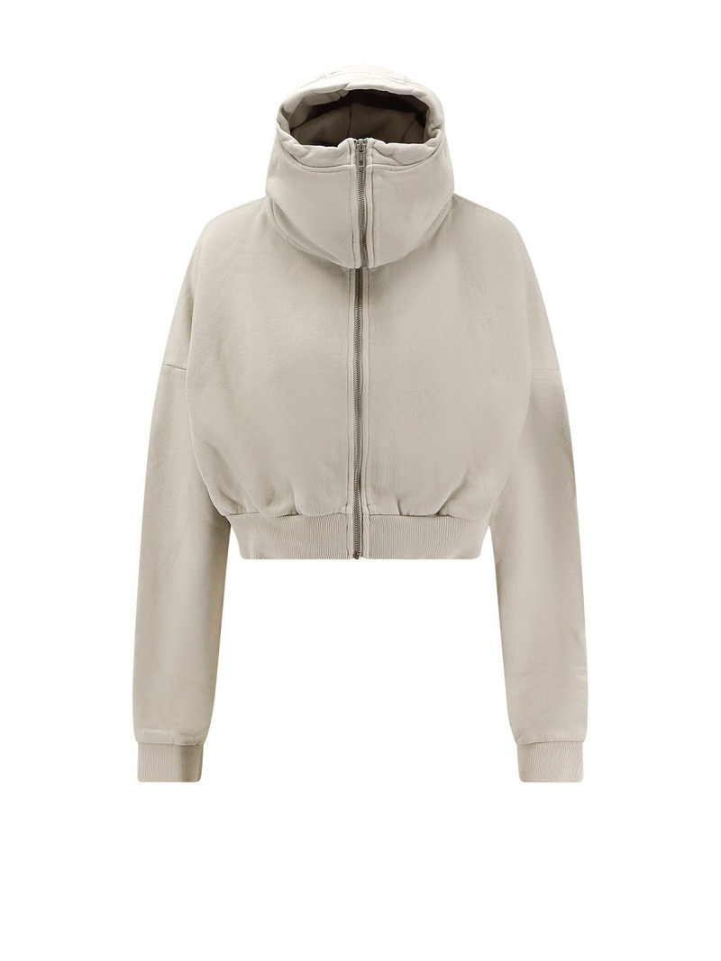 entire studios Cropped Full Zip Cotton Sweatshirt outlook