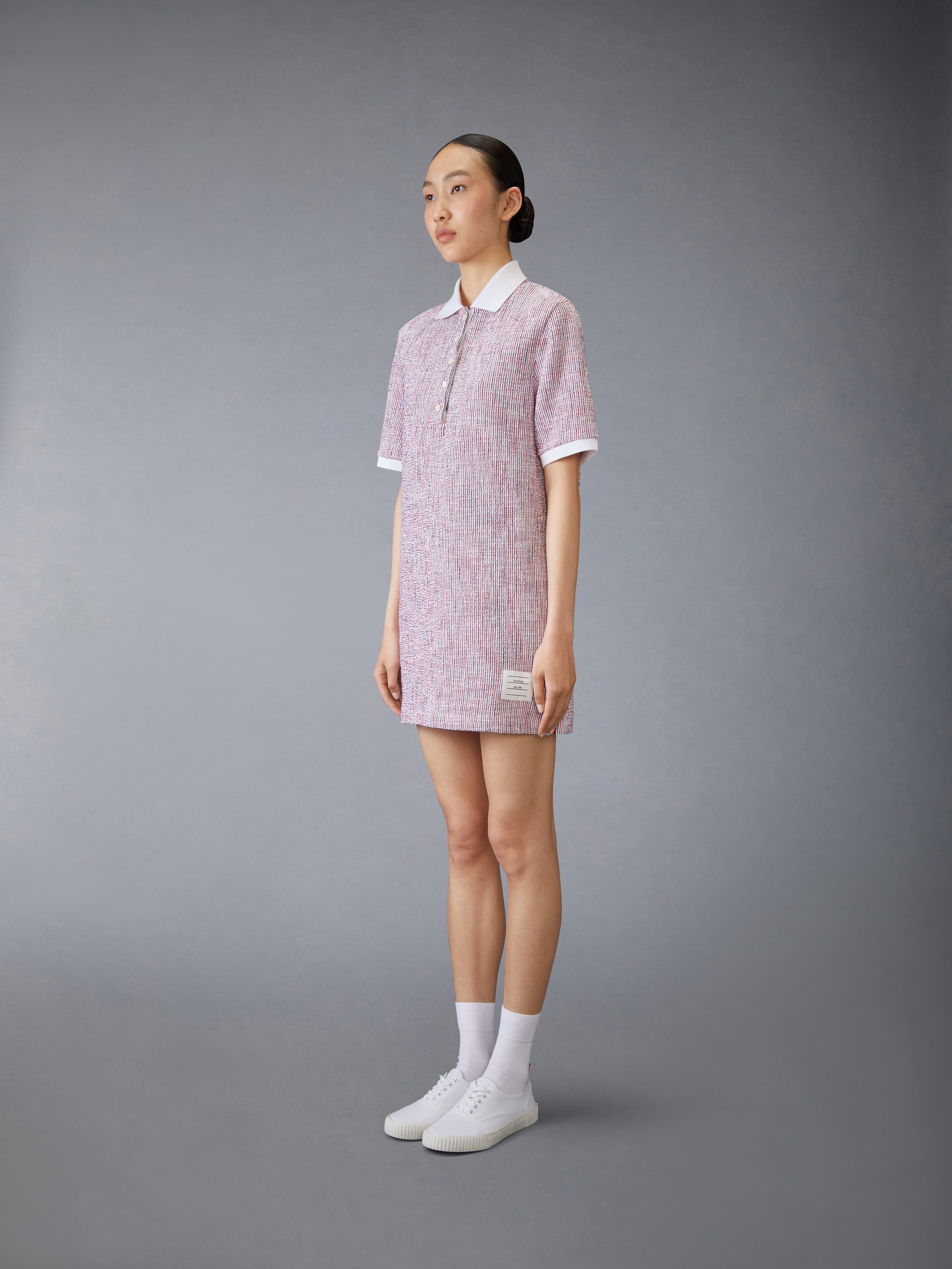 COTTON TWEED POLO DRESS - 3