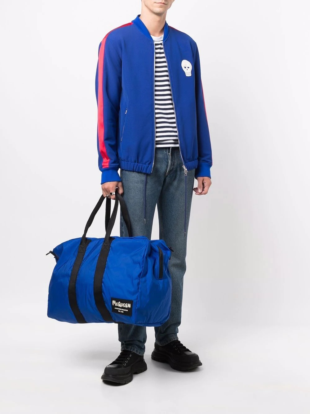 logo-patch zipped holdall - 2