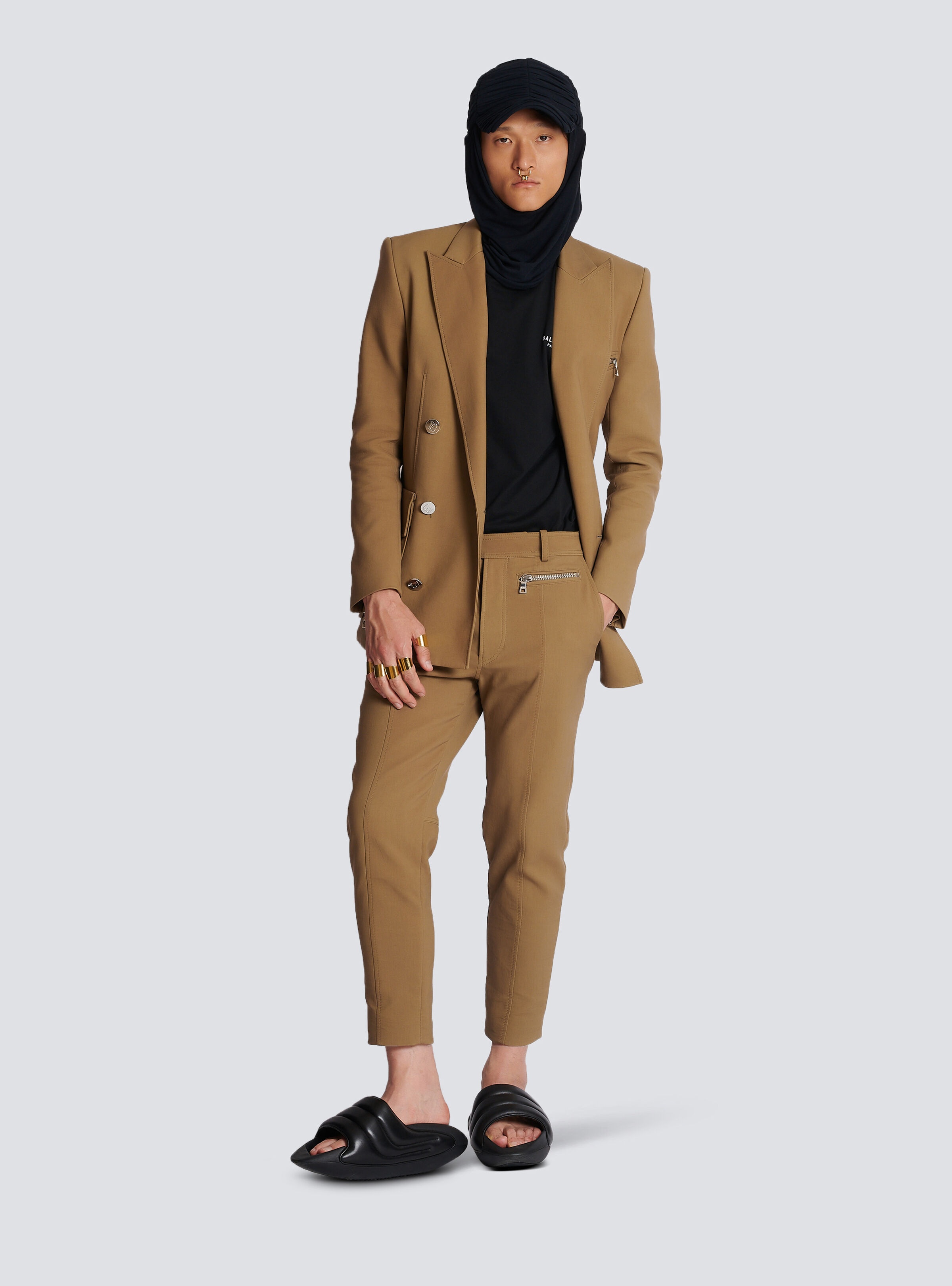 Straight cotton cargo trousers - 2