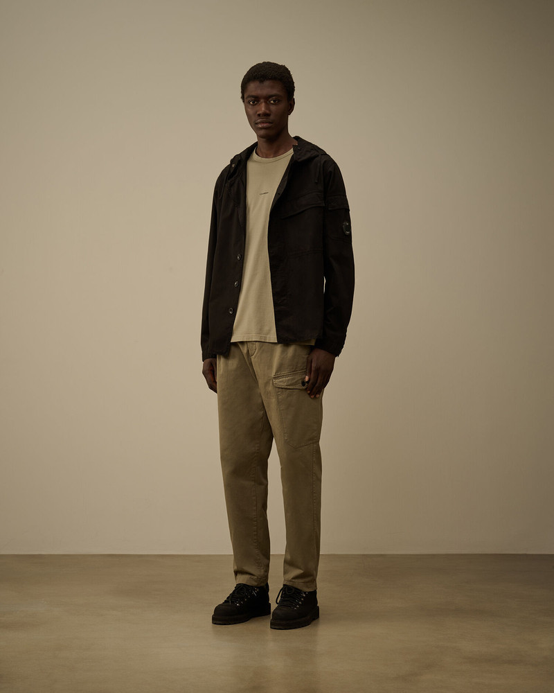 C.P. Company Organic Gabardine Hooded Zipped Overshirt outlook