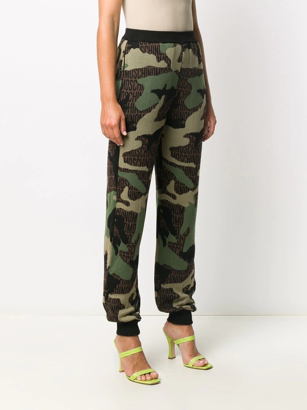 camouflage intarsia-knit track pants - 3