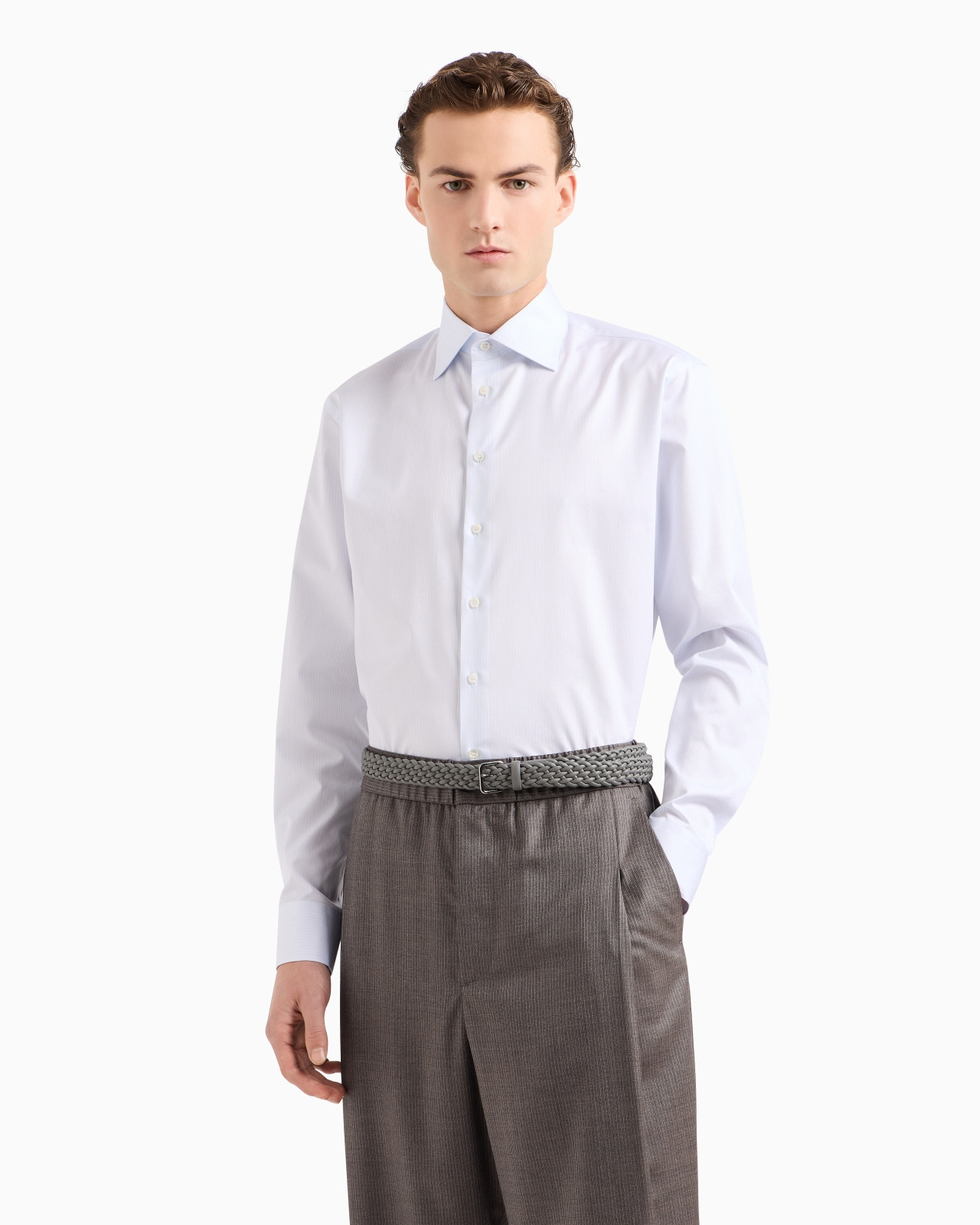 REGULAR-FIT SHIRT IN LUXURY STRIPED COTTON - 4