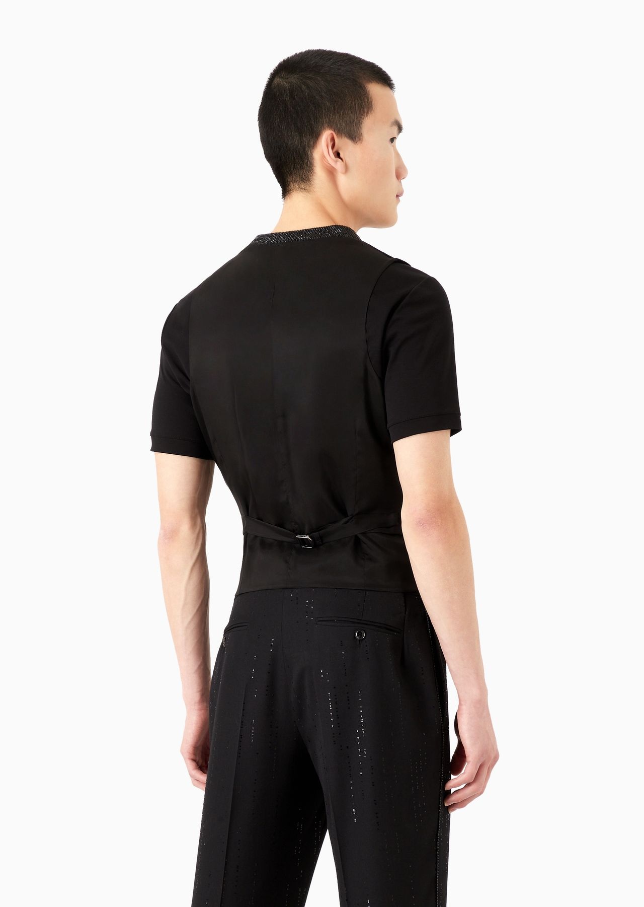 Giorgio’s single-breasted waistcoat in velvet - 3
