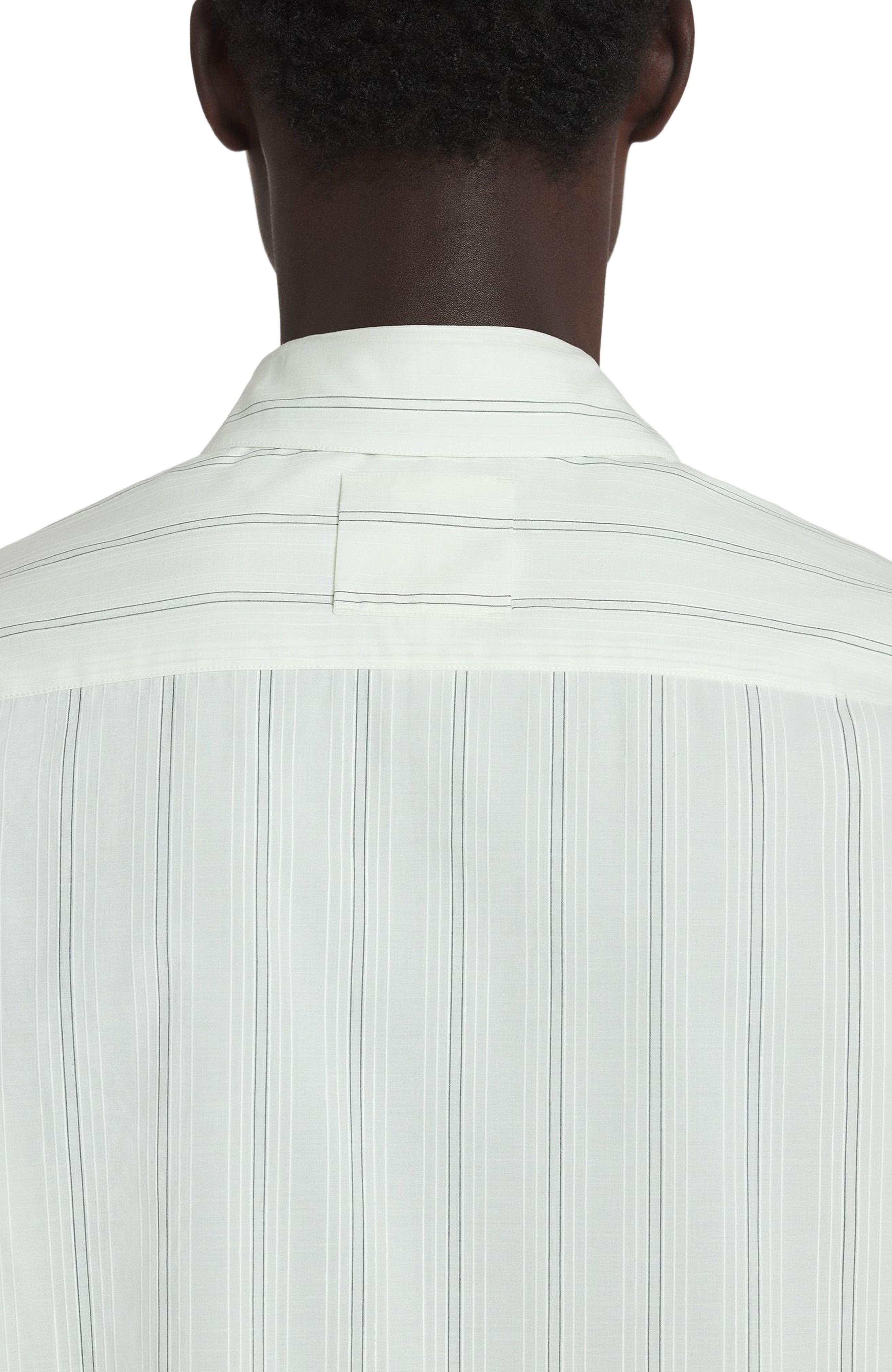 Lanvin STRAIGHT COTTON SHIRT in White/black at Nordstrom - 6
