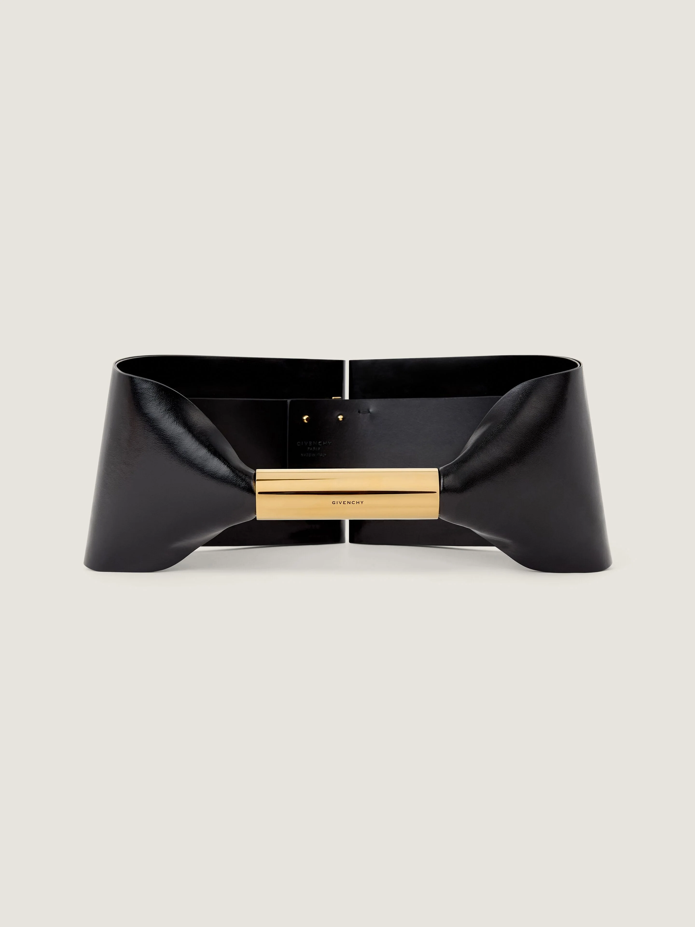 BOW-EFFECT WAIST BELT IN LEATHER - 1