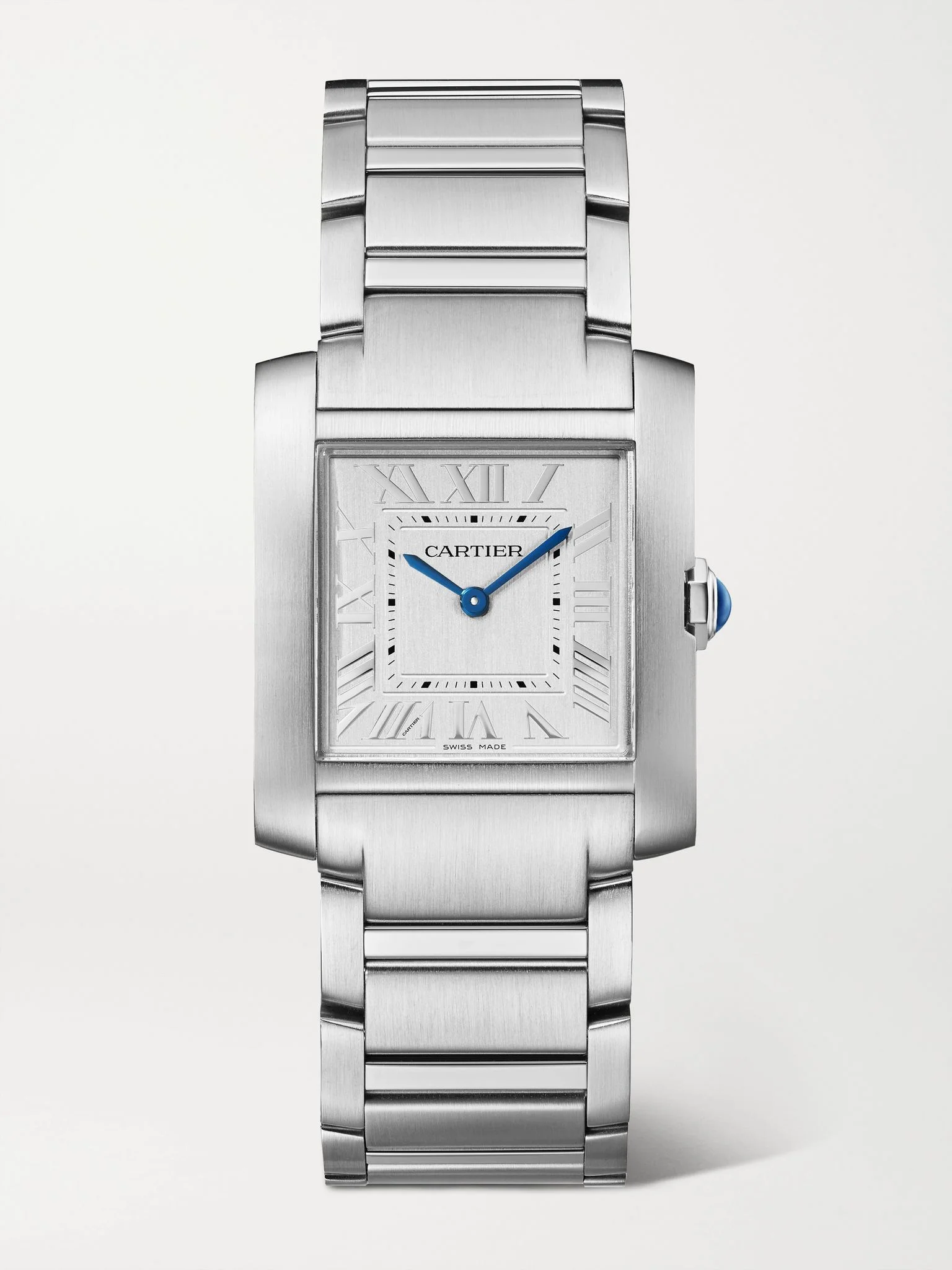 Tank Française medium stainless steel watch Gray - 1