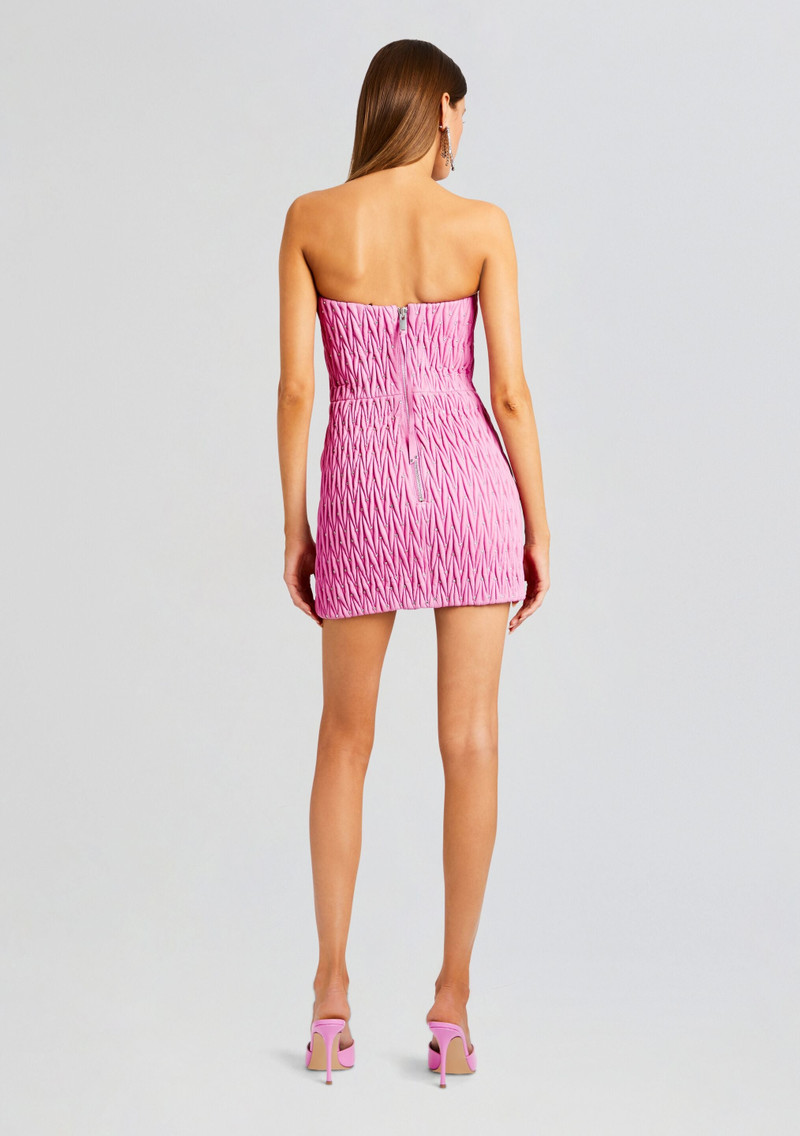 VIANNE EMBELLISHED LEATHER DRESS 4