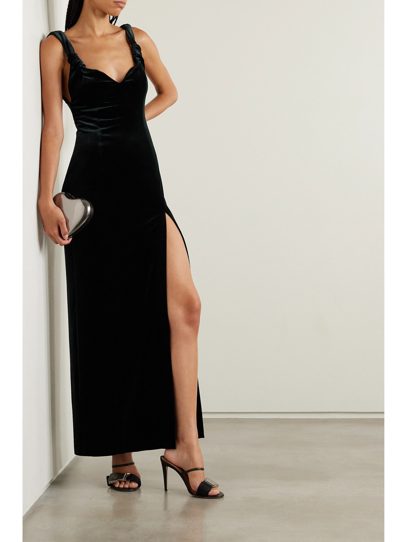 GALVAN Liza Stretch-velvet Gown outlook