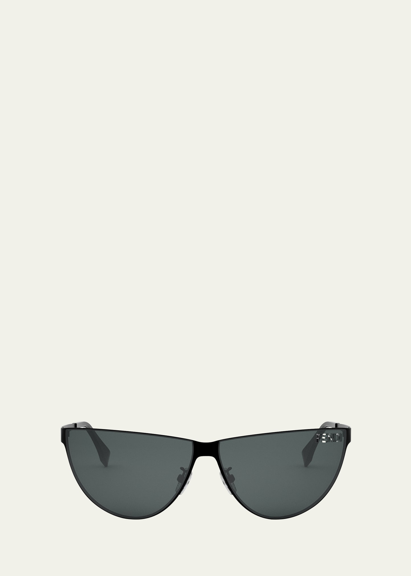 Men's Logo Cutout Metal Cat-Eye Sunglasses - 1