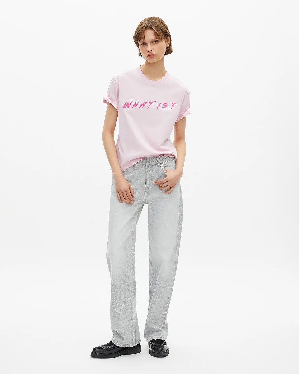 WOMEN'S PINK WHAT IS T-SHIRT - 1