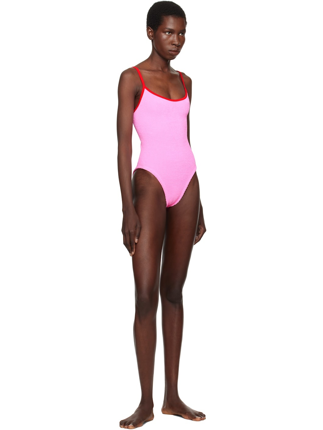 Pink & Red Pamela Contrast Swimsuit - 4
