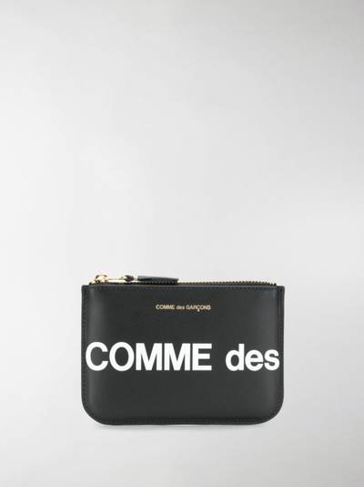 Comme Des Garçons Leather small logo-print pouch outlook