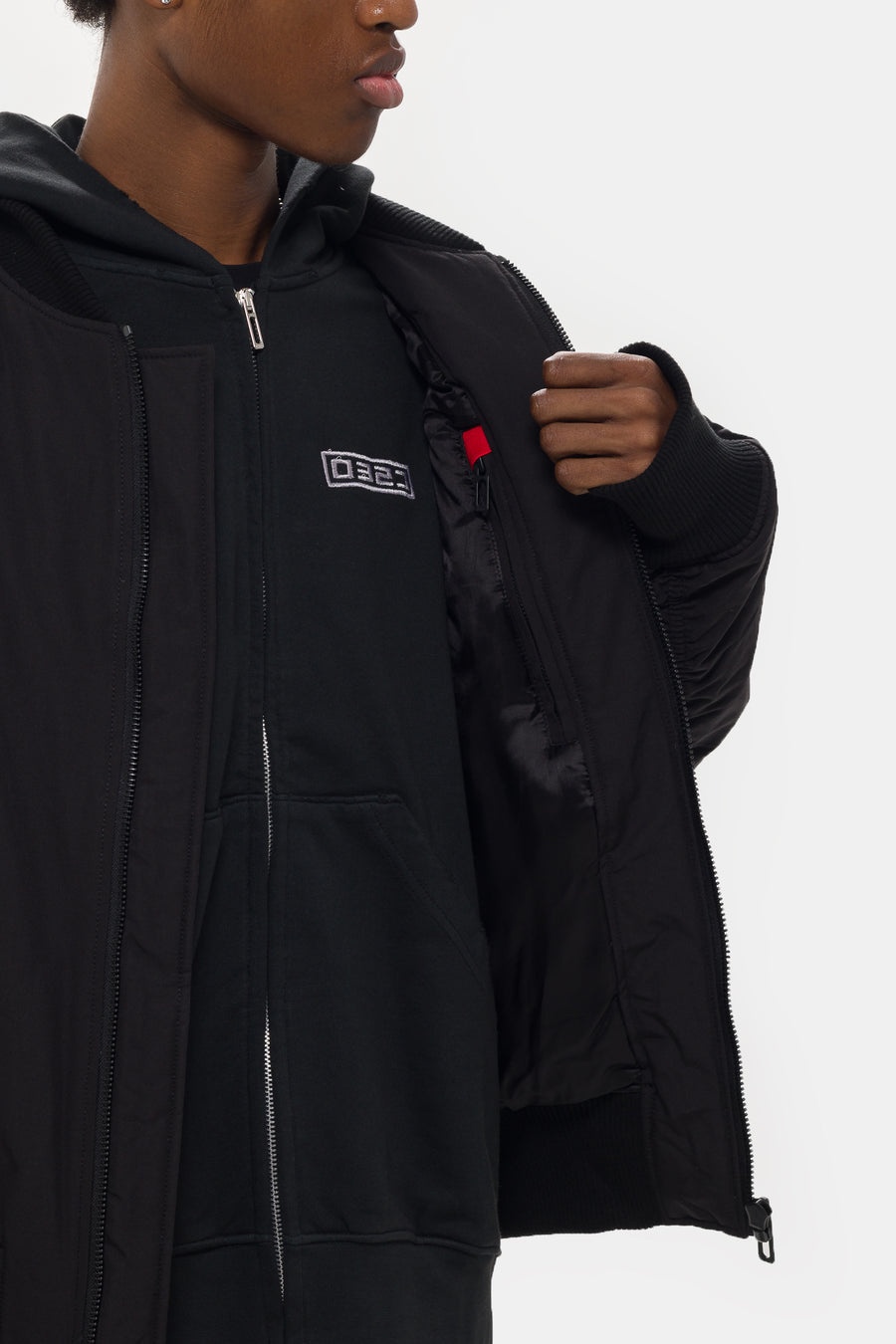 Guest List Classic Bomber Jacket in Black - 5