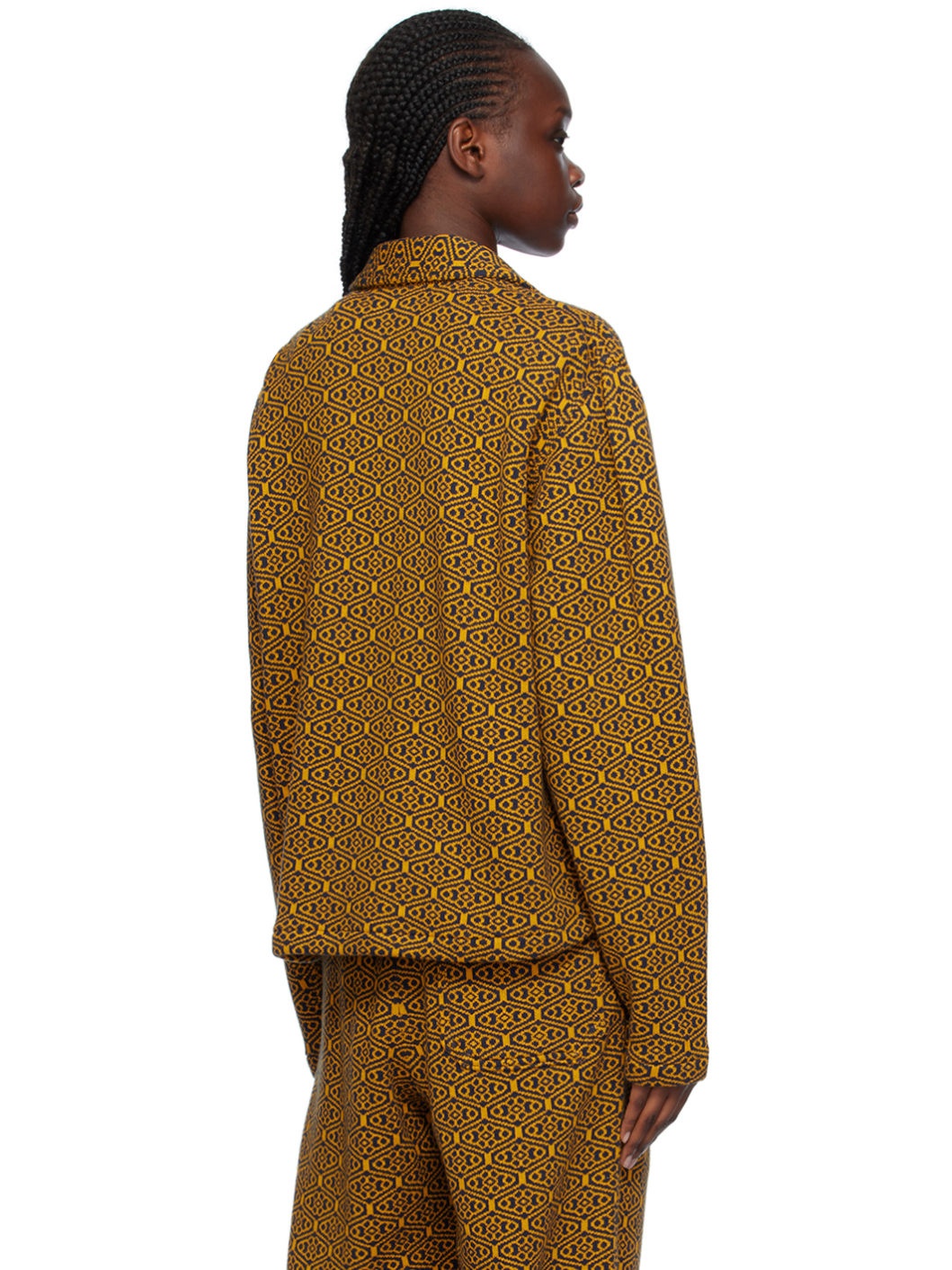 Yellow & Navy Crescent Sweater - 3