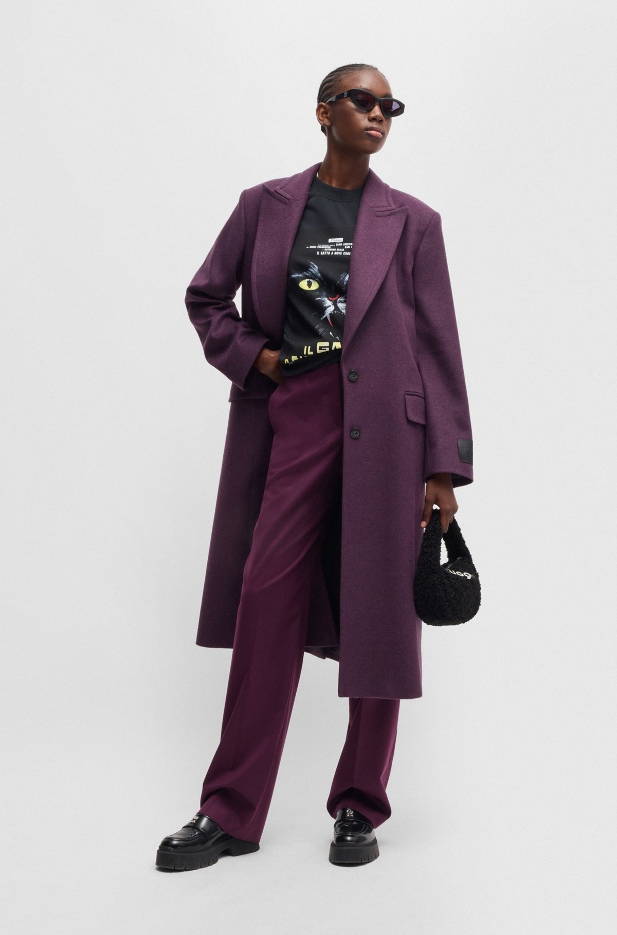 LONG-LENGTH REGULAR-FIT COAT WITH PEAK LAPELS - 3