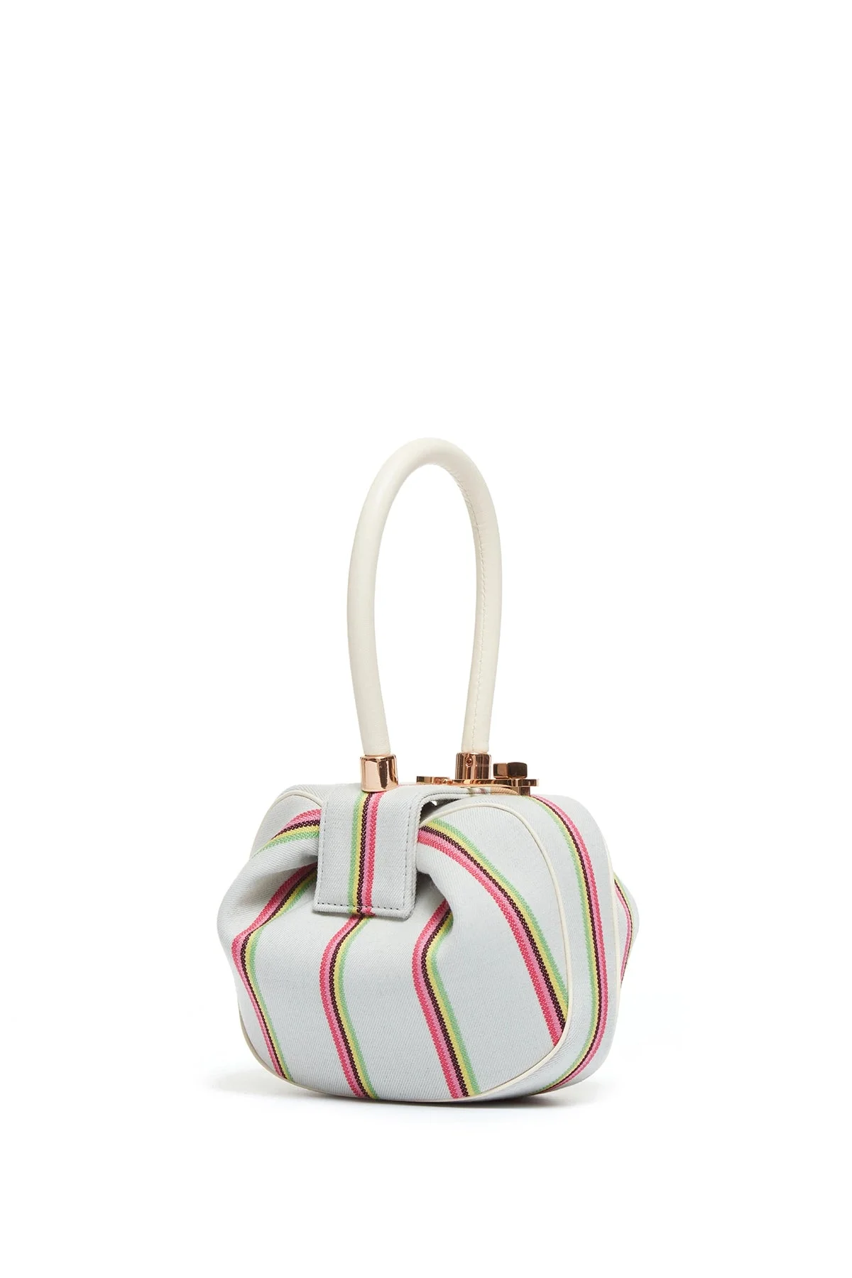 Striped Demi Bag in Ivory Wool - 1