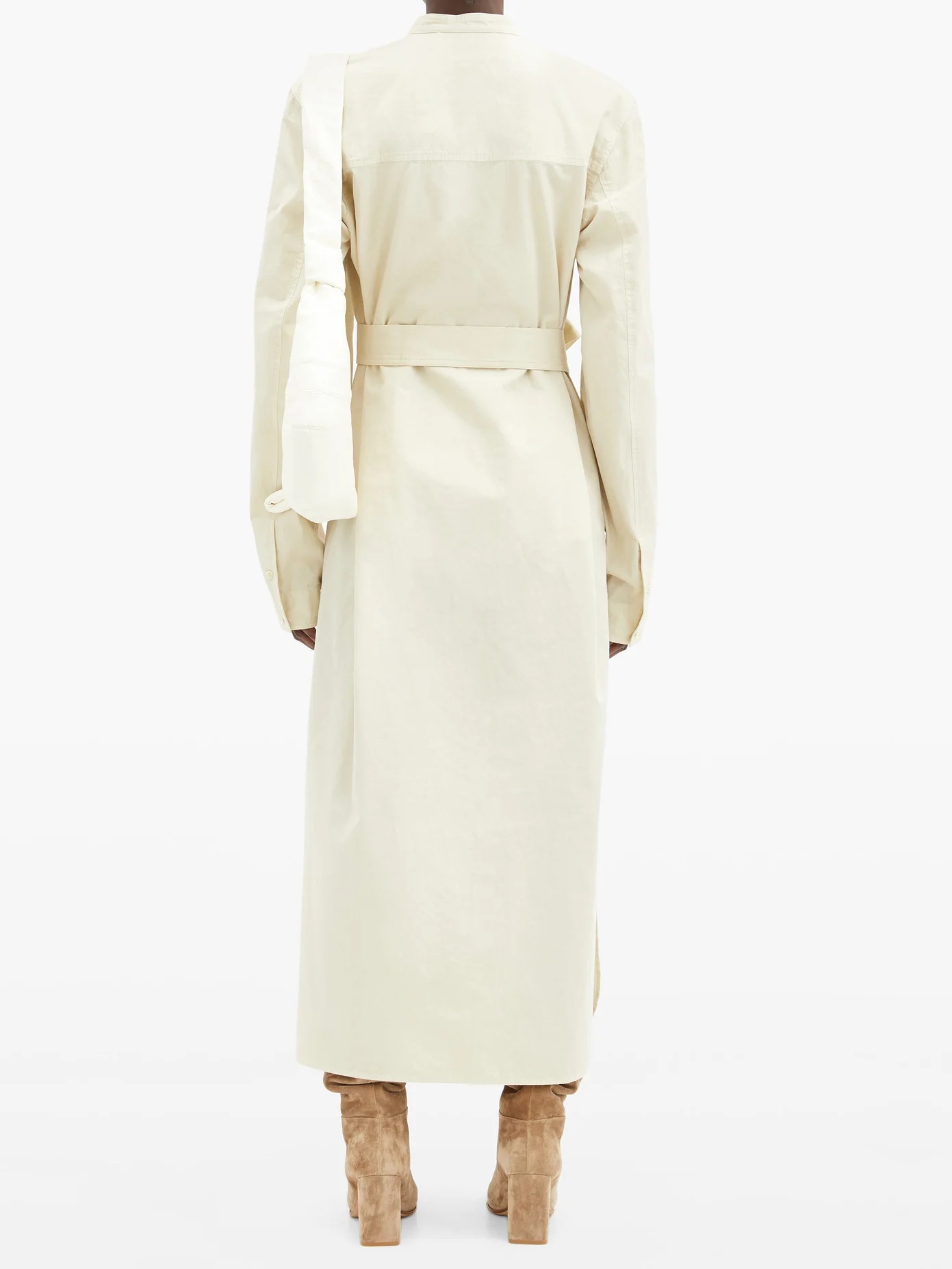 Belted cotton-poplin shirt dress - 5