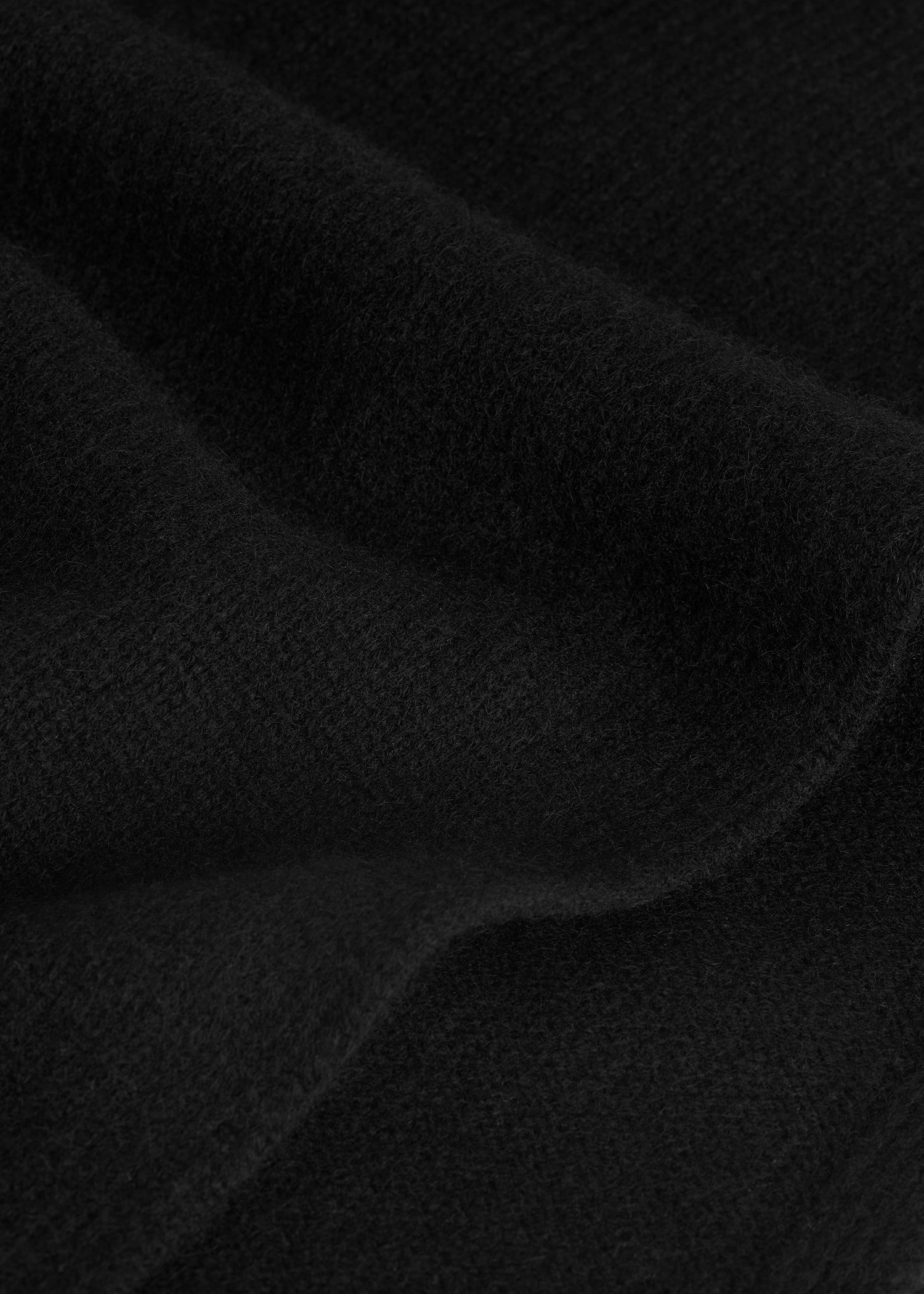 Wool cashmere hoodie bib black - 4