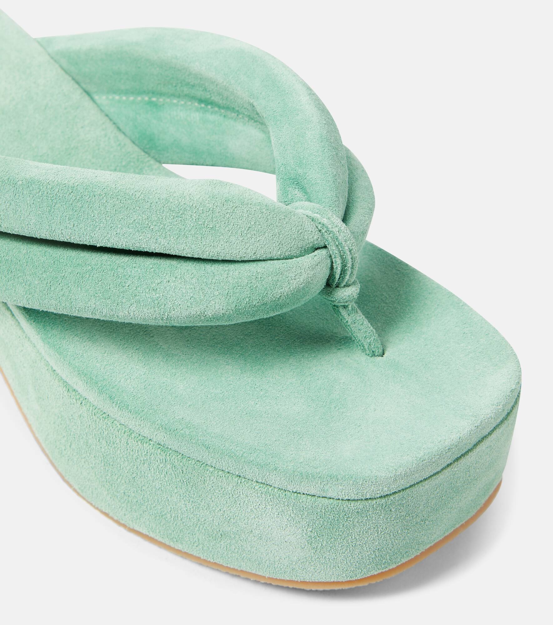 Suede platform thong sandals - 6