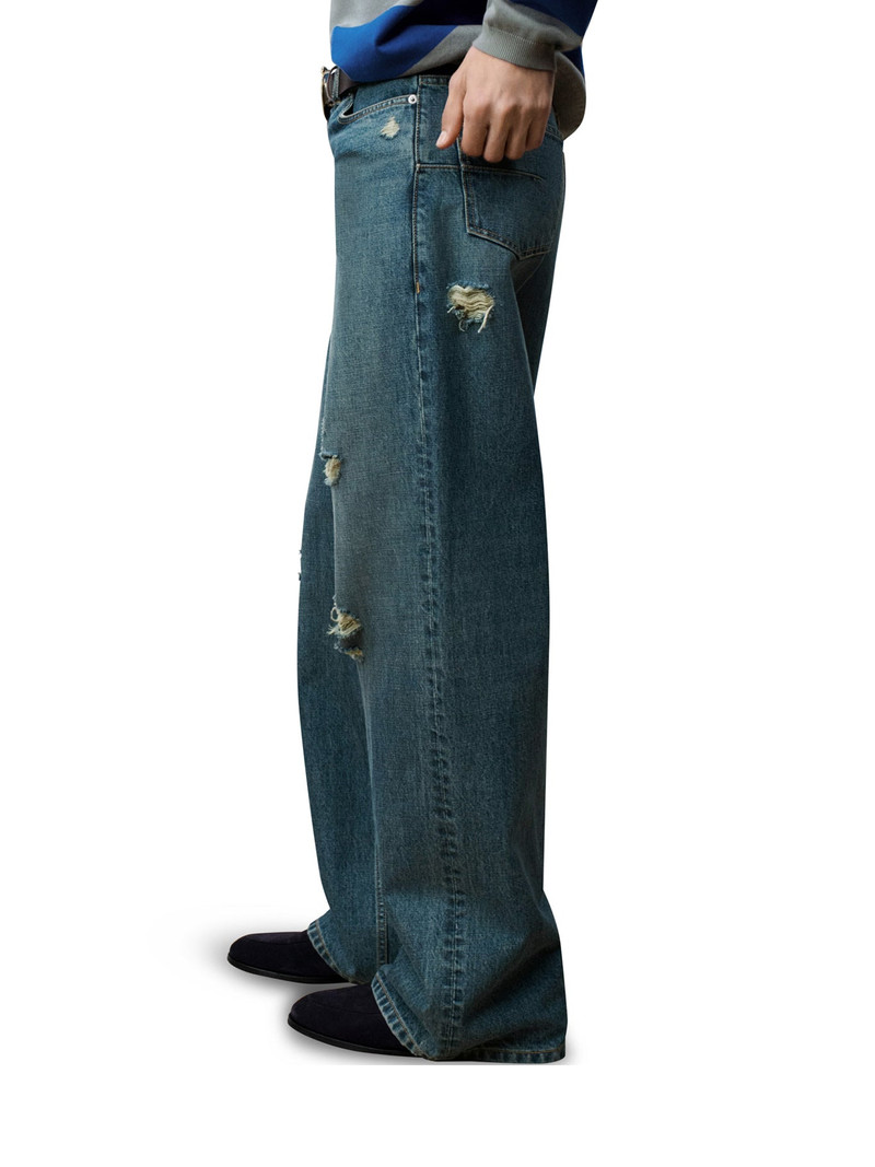 WIDE COTTON TWILL JEANS 3