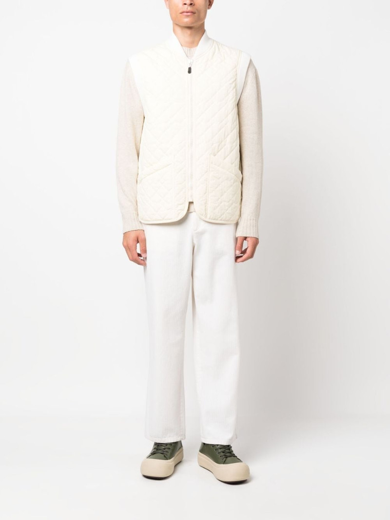 A.P.C. diamond-quilted zip-up gilet outlook