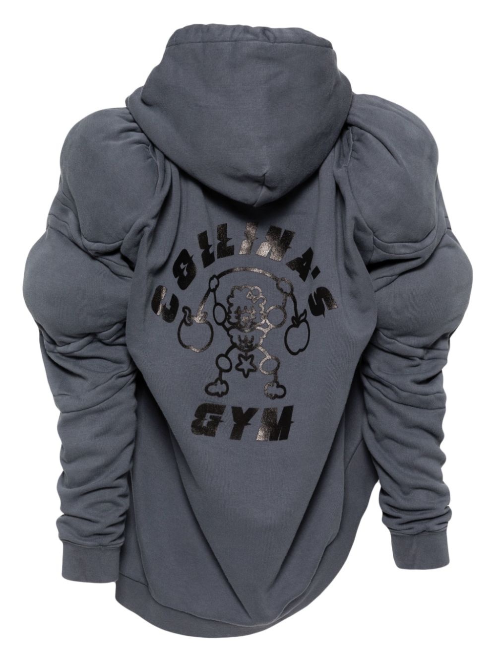gym muscle wave hoodie - 2