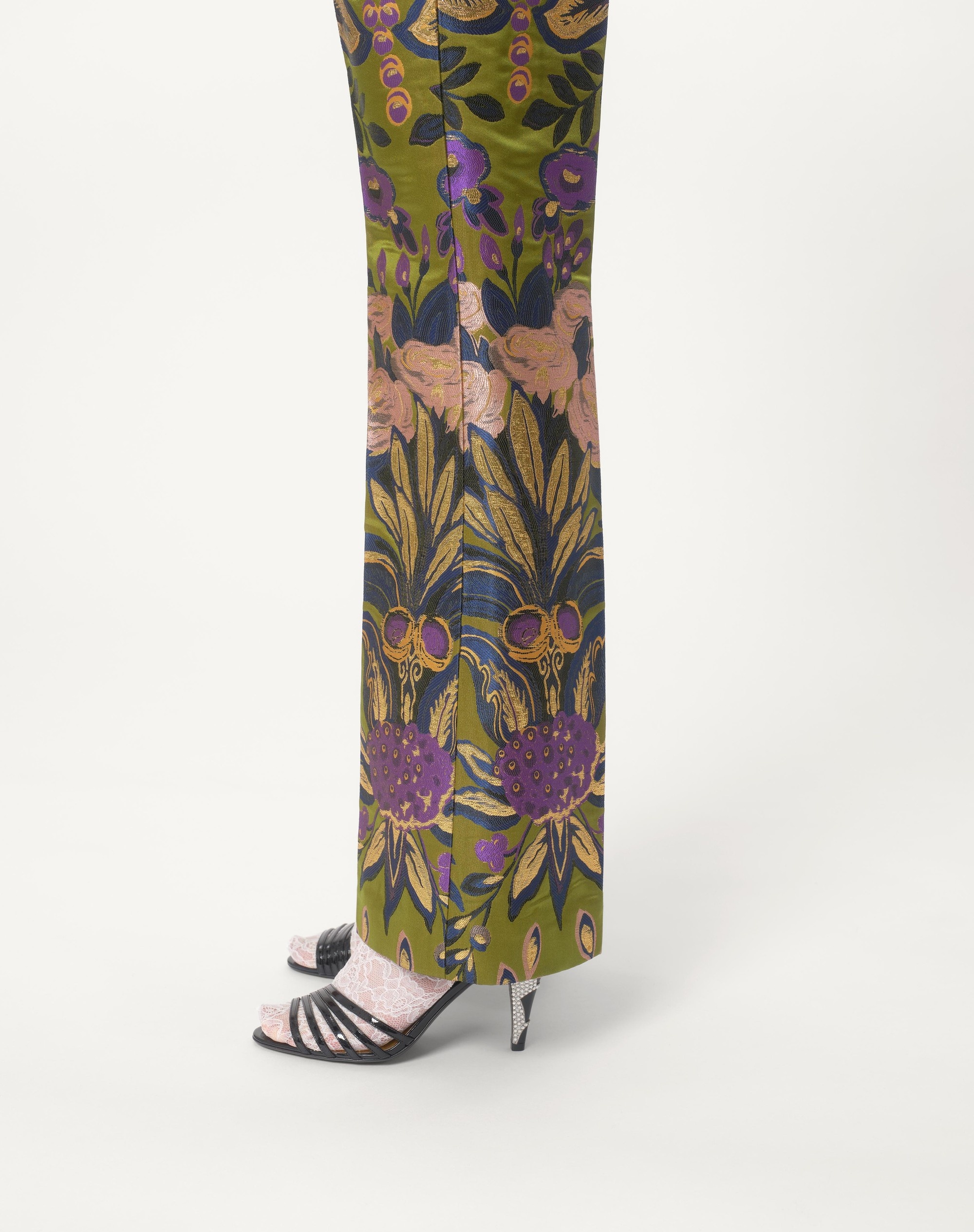 PANTS IN APRES L'HIVER JACQUARD FLOREALE LUREX - 3