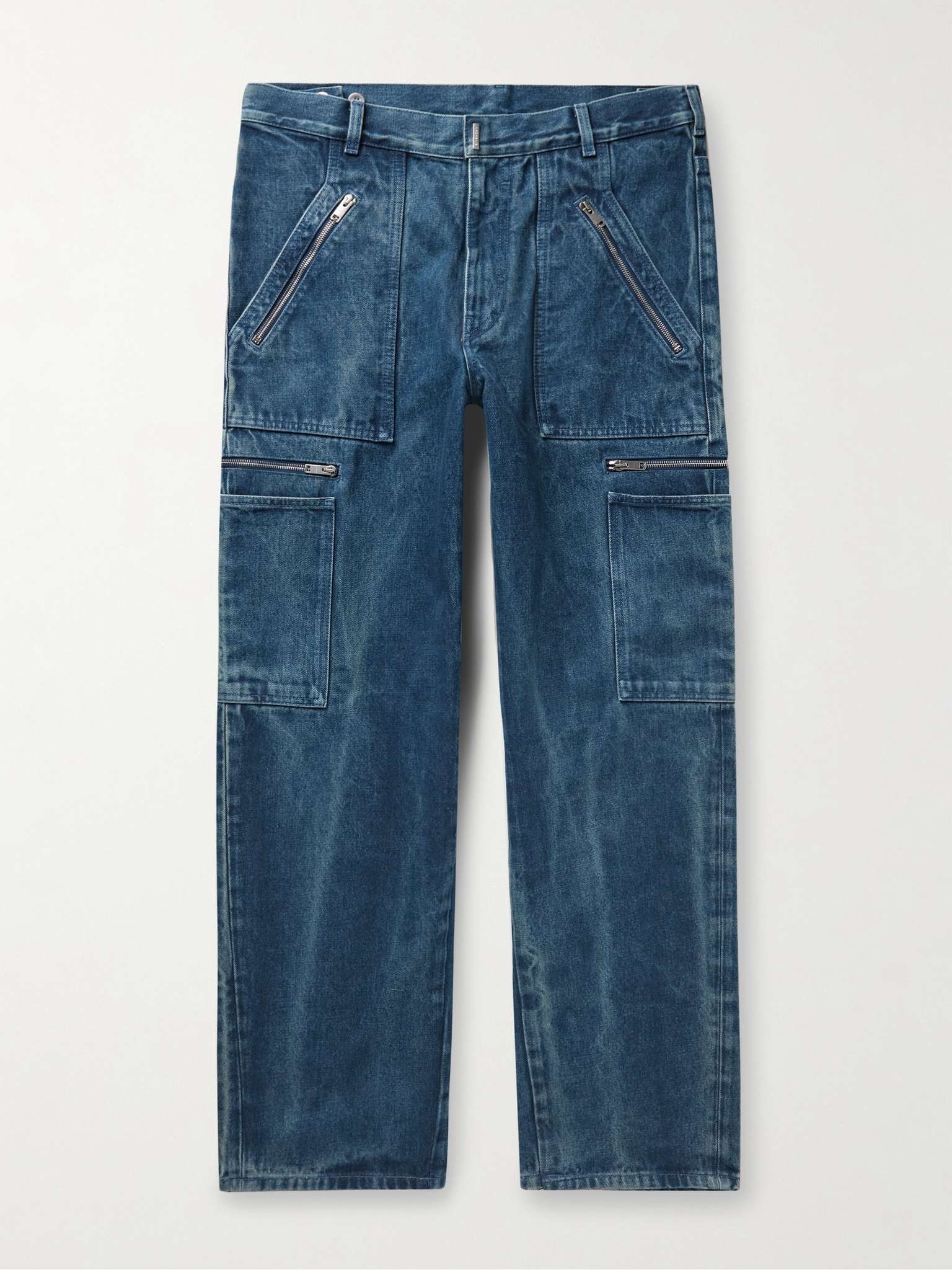 Zip-Detailed Wide-Leg Jeans - 1