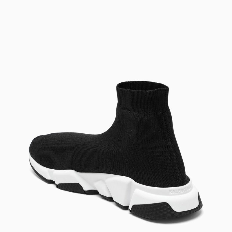 Balenciaga Black Mesh And White Speed Sneakers Men - 4