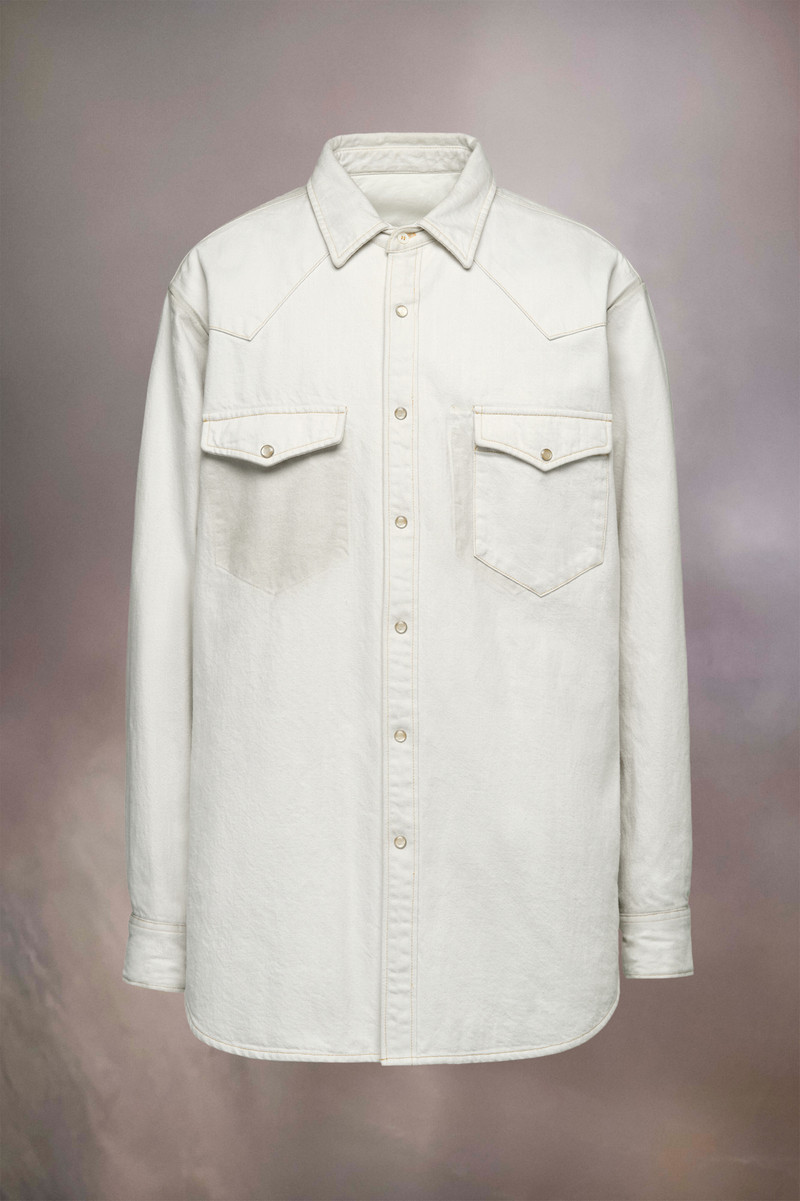 Chalk selvedge denim shirt - 1