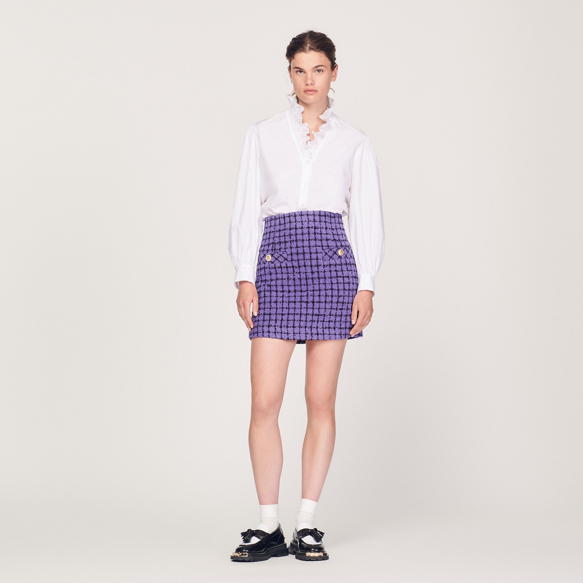 Short tweed skirt - 3
